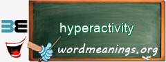 WordMeaning blackboard for hyperactivity